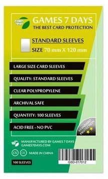 Протектори Games7Days (70 x 120 мм) Standard Large Size (100 шт)